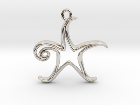Tiny Star Charm in Rhodium Plated Brass