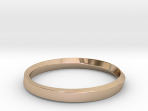Mobius Bracelet - 90 _ Wide in 14k Rose Gold Plated Brass: Small