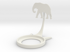 Animal Elephant in White Natural Versatile Plastic