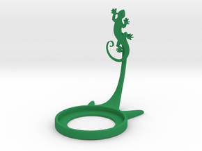 Animal Gecko in Green Processed Versatile Plastic