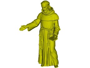 1/20 scale Catholic priest monk figure A in Tan Fine Detail Plastic