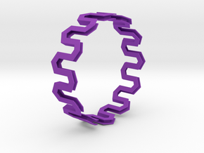 Medium Size - Pattern Bracelet in Purple Processed Versatile Plastic