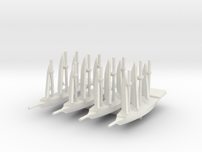 1/900 Galley game pieces, 4 in White Natural Versatile Plastic