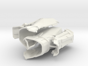 1:6 Sci-Fi Shin Armor 1 pair in White Natural Versatile Plastic