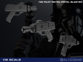 TIE Pilot Retro pistol blaster in Tan Fine Detail Plastic