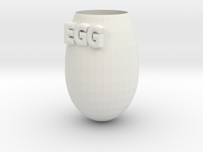 egg shaped cup in White Natural Versatile Plastic: Large