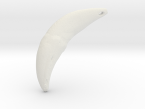 Wolf Fang Pendant (L) 3D-scan composite (DOWNLOAD) in White Natural Versatile Plastic