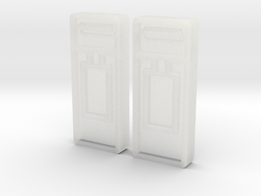 B-04 Wall Mounted Post Boxes (Pair) in Tan Fine Detail Plastic