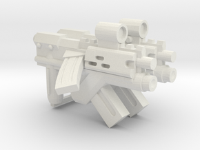 Double Submachine Guns [5mm Transformer Weapon] in White Natural Versatile Plastic