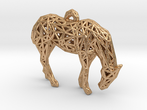 Horse wire Pendant in Natural Bronze