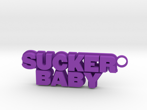 "Sucker Baby" Keychain in Purple Processed Versatile Plastic