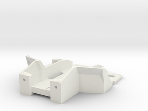 Yeti Jr Battery Relocation & Full Size Servo Mount in White Natural Versatile Plastic