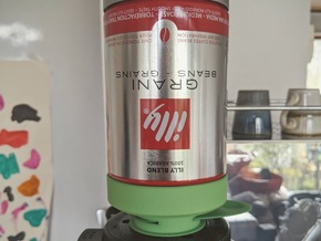 illy coffee can adapter for Rossi RR45  in Green Processed Versatile Plastic
