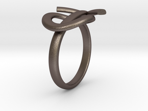 Male Symbol Ring in Polished Bronzed Silver Steel