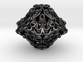 Cthulhu D10 in Polished and Bronzed Black Steel