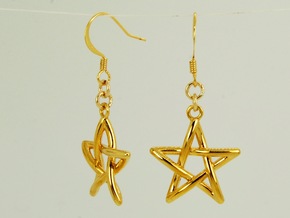 Magic Star Earring in 18k Gold Plated Brass