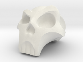 Stylized Skull in White Natural Versatile Plastic