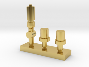 OO Scale NWR #4 Whistle and Safety Valves in Polished Brass