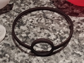 Pokeball Ring in Black Natural Versatile Plastic