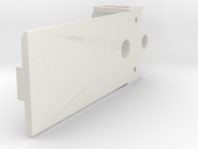 20mm Wide, 50mm long Front End, standard guide in White Natural Versatile Plastic