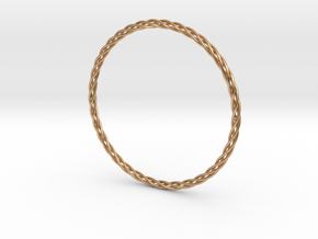 Twisted Bangle in Polished Bronze: Extra Small