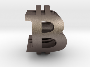 Bitcoin Peace in Polished Bronzed-Silver Steel