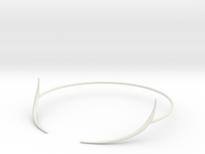 Curved Tusk in White Natural Versatile Plastic