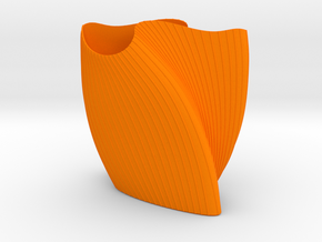 wave vase "Touch" in Orange Processed Versatile Plastic