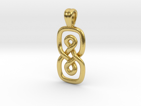 Eight loop [Pendant] in Polished Brass