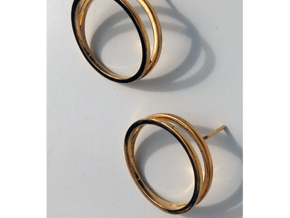 Earrings Hoola Hoop 01 in 14k Gold Plated Brass