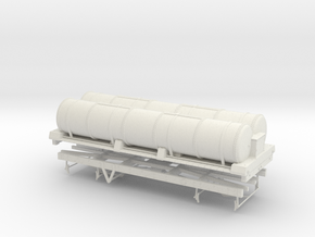 O Scale LBSCR 6/w Gas Tank Wagon in White Natural Versatile Plastic