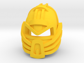 Great Mask of Emulation (axle) in Yellow Processed Versatile Plastic