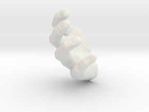 right hand height 40mm in White Natural Versatile Plastic