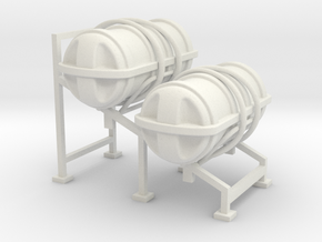 Viking life raft 2x container + rack - 1:50 in White Natural Versatile Plastic