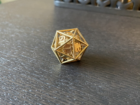 20-Sided Vector Die in Natural Brass