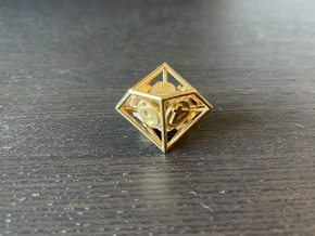 10-Sided Vector Die (1%s) in Natural Brass