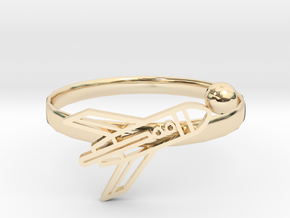 Fly Me To The Moon Bracelet in 14k Gold Plated Brass