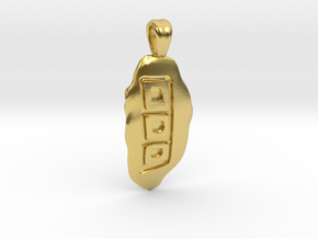Squares Symbol [pendant] in Polished Brass