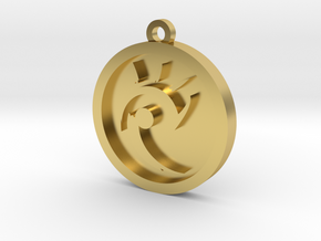 Gwendolyn’s Wartlop Glyph Pendant in Polished Brass