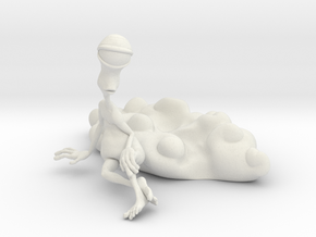 AWN Reclining Nude in White Natural Versatile Plastic