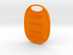 SQUARE-a3dastrologycoin- in Orange Processed Versatile Plastic