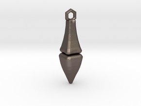 Phalanx Pendulum in Polished Bronzed-Silver Steel
