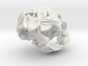 Interlinked rings in White Natural Versatile Plastic