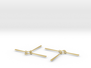 Valencia Earrings in Polished Brass (Interlocking Parts)