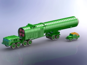 ABM-1 Galosh Missile Transport 1/144 in Tan Fine Detail Plastic