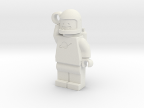 MiniFig Benny Keychain in White Natural Versatile Plastic