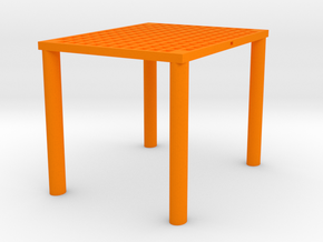 Connectable Table in Orange Processed Versatile Plastic