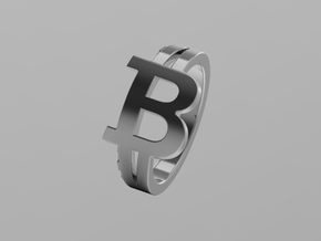 Bitcoin ring in Antique Silver: 10.5 / 62.75