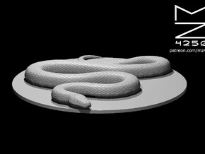 Giant Constrictor Snake in White Natural Versatile Plastic