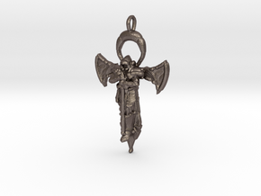 The Knights Ankh - Sahjaza in Polished Bronzed-Silver Steel